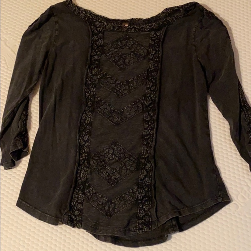 Distressed black Free people top